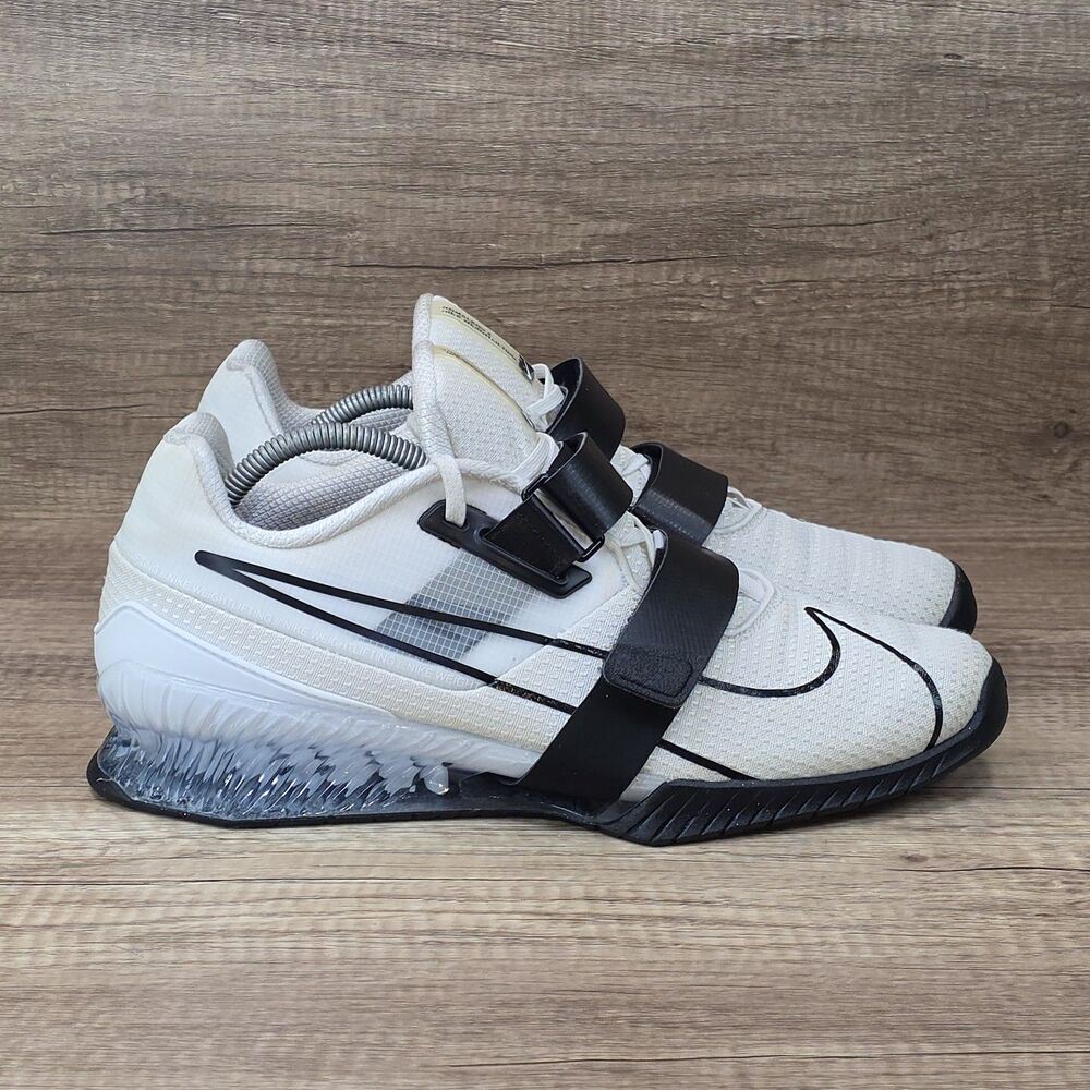 Nike Romaleos 4 Men's Size 11.5 White Black Weightlifting Shoes CD3463-101
